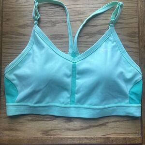 Nike Blue Sports Bra with Racerback and Seamless Design